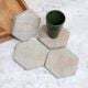 Vintage Finish Hexagon Wooden Tea Coasters - Pack of 4